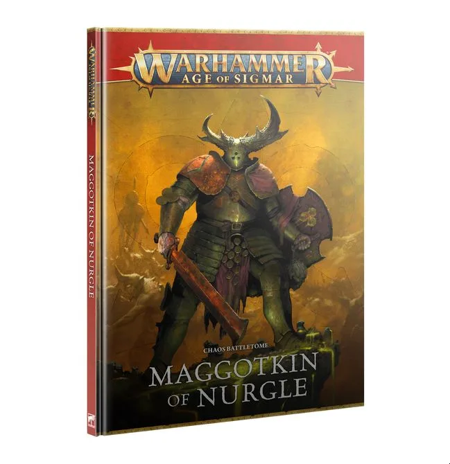Warhammer Chaos Battletome: Maggotkin of Nurgle book cover showing dark fantasy artwork