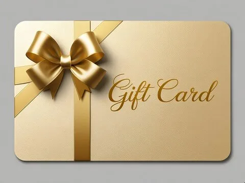 Luxury £75 gift voucher with ribbons on textured elegant background