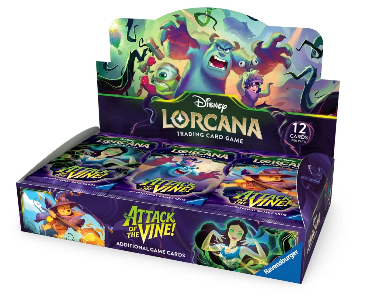 Disney Lorcana Attack of the Vine booster pack with green vine artwork
