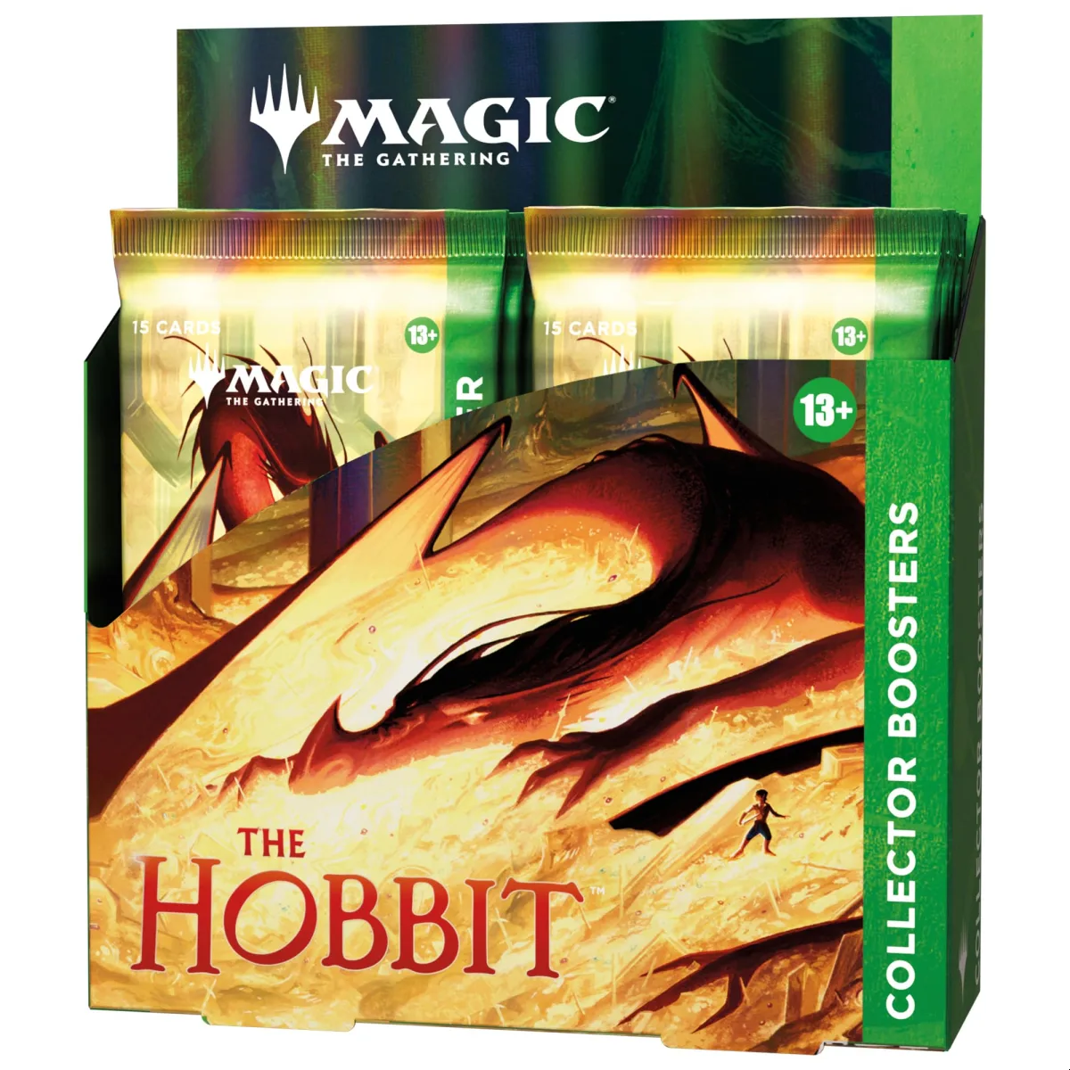 Magic: The Gathering The Hobbit Collector Booster Box featuring fantasy artwork and MTG logo