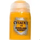 Yellow paint bottle of Citadel Air Averland Sunset 24ml with black cap