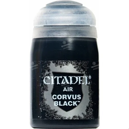 Citadel Air Corvus Black acrylic paint bottle, 24ml size, for airbrushing miniatures