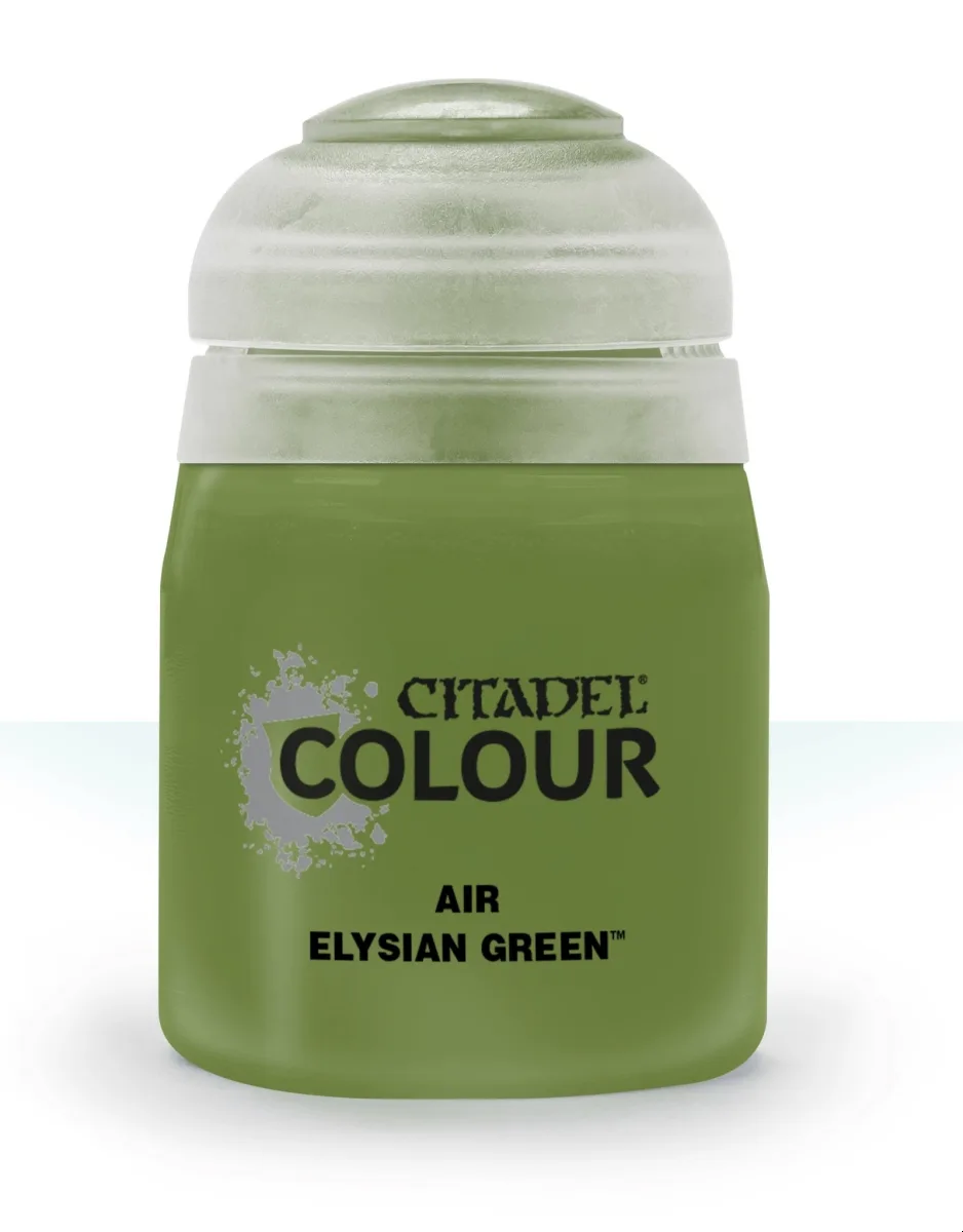 Green acrylic airbrush paint bottle with Citadel Air label, 24ml size