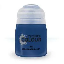 Blue spray paint can for Citadel Air miniature painting, 24ml Macragge Blue