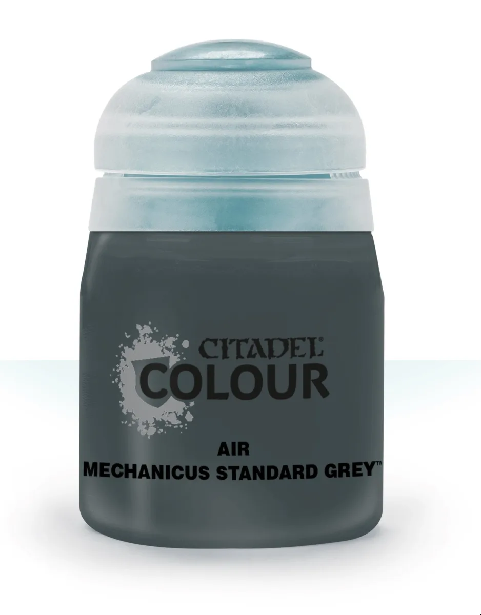 Gray miniature paint bottle from Games Workshop Citadel Air range, 24ml size