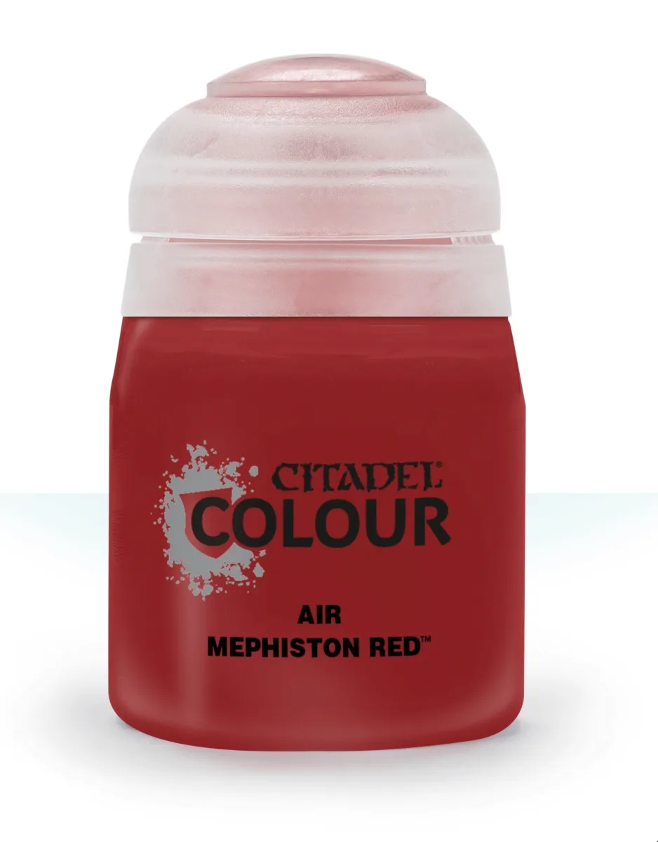 Red paint pot for airbrushing, 24ml Citadel Air Mephiston Red acrylic paint