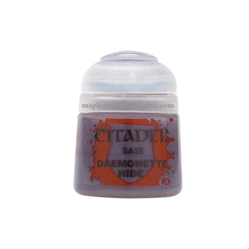 Purple paint pot of Citadel Base Daemonette Hide 12ml for miniature painting