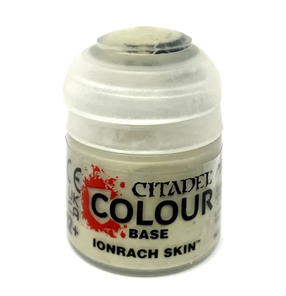 Six bottles of Ionrach Skin base paint for miniatures, 12ml each, from Games Workshop Citadel