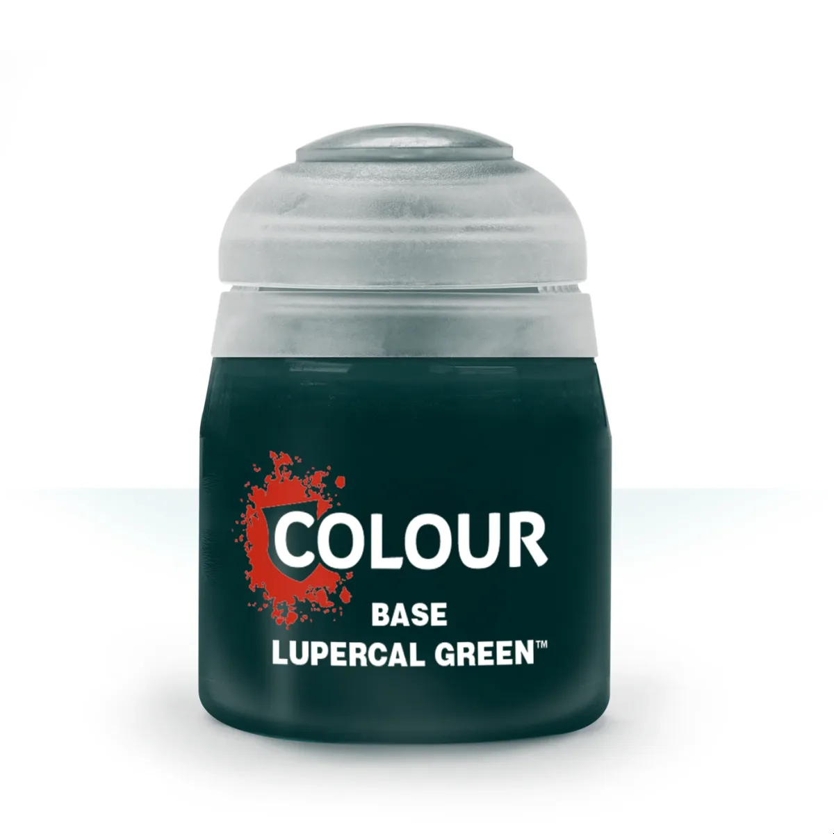 Green paint pot labeled Lupercal Green, 12ml Citadel Base paint for miniatures