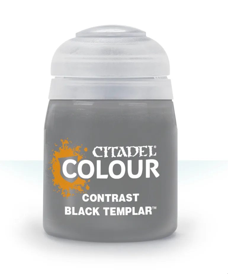 Black Templar contrast paint pot from Citadel, 18ml size