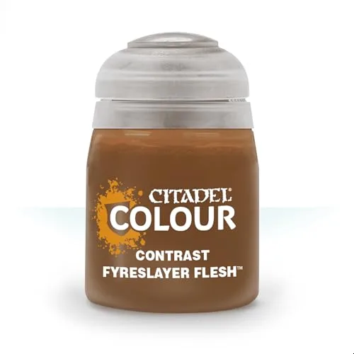 Citadel Contrast Fyreslayer Flesh paint pot, 18ml orange-red acrylic paint for miniatures