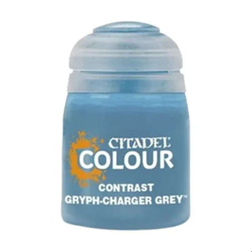 18ml bottle of Citadel Contrast Gryph-Charger Grey paint for Warhammer miniatures