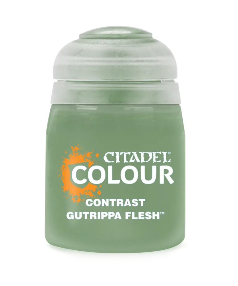 Citadel Contrast Gutrippa Flesh paint pot, 18ml, beige-green contrast paint for miniatures