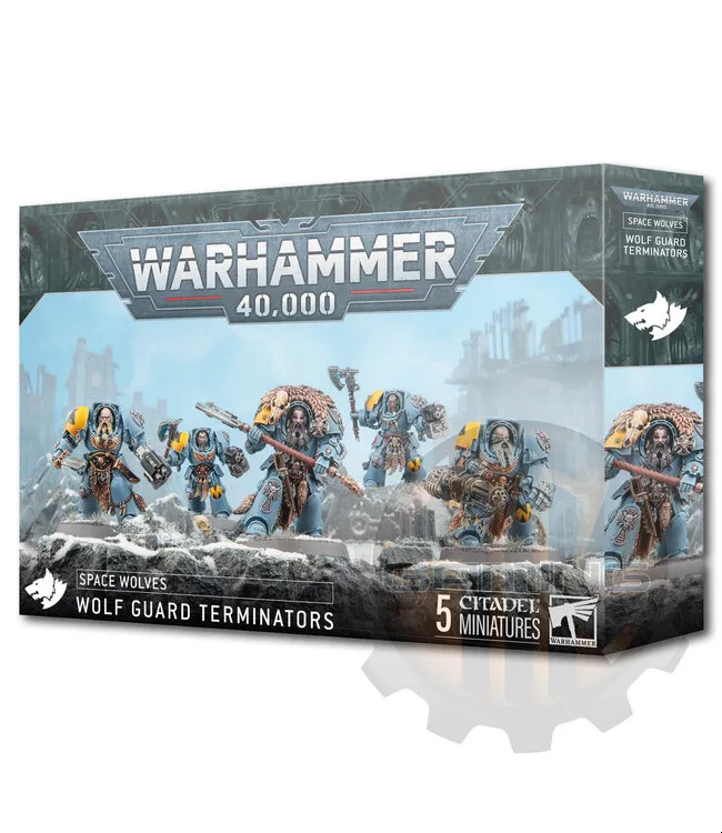 Space Wolves Wolf Guard Terminators miniatures box set for Warhammer 40,000